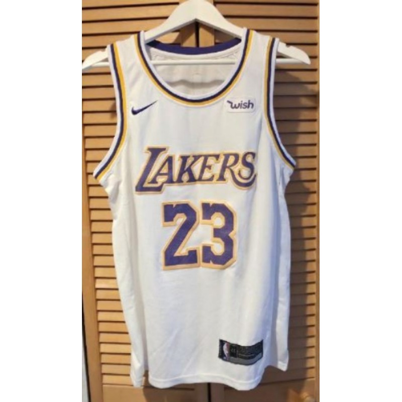 Maillot homme Basket NBA Lakers 23 James - Taille 44 - Blanc - Très bon état 