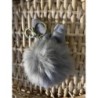 Porte clé pompon oreilles de lapin 