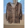 Haut femme manche longue taille 2xl motif léopard 