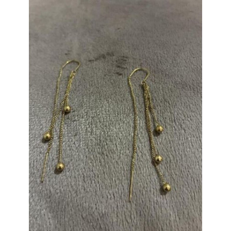 Boucles d’oreilles 3 boules en acier inoxydable 