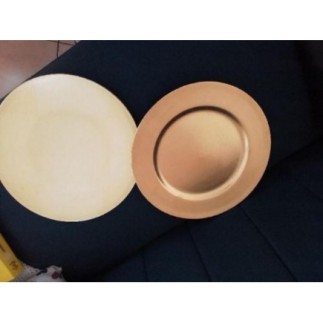 Grandes sous  Assiettes dorée 