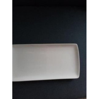 Plat à cake faïence blanc
