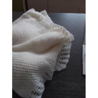 PLAID LAINE ECRUE MAILLE...