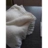 PLAID LAINE ECRUE MAILLE CROCHET