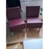 Lots de 2 fauteuils bordeaux