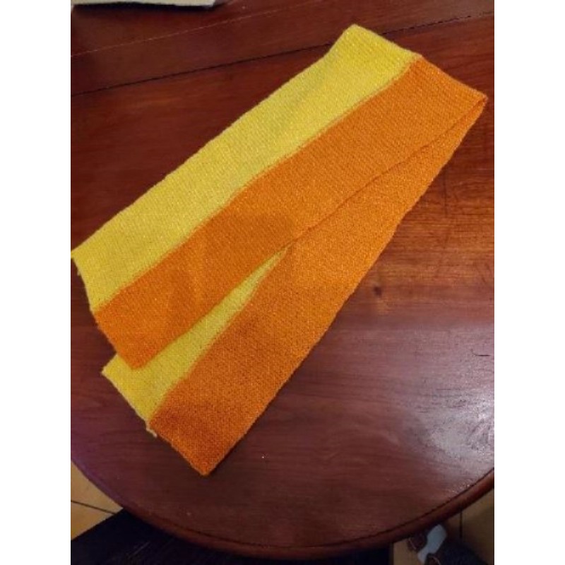 Ca-Echarpe tricotée mains orange/jaune