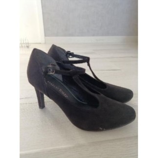 Escarpins en cuir et daim...