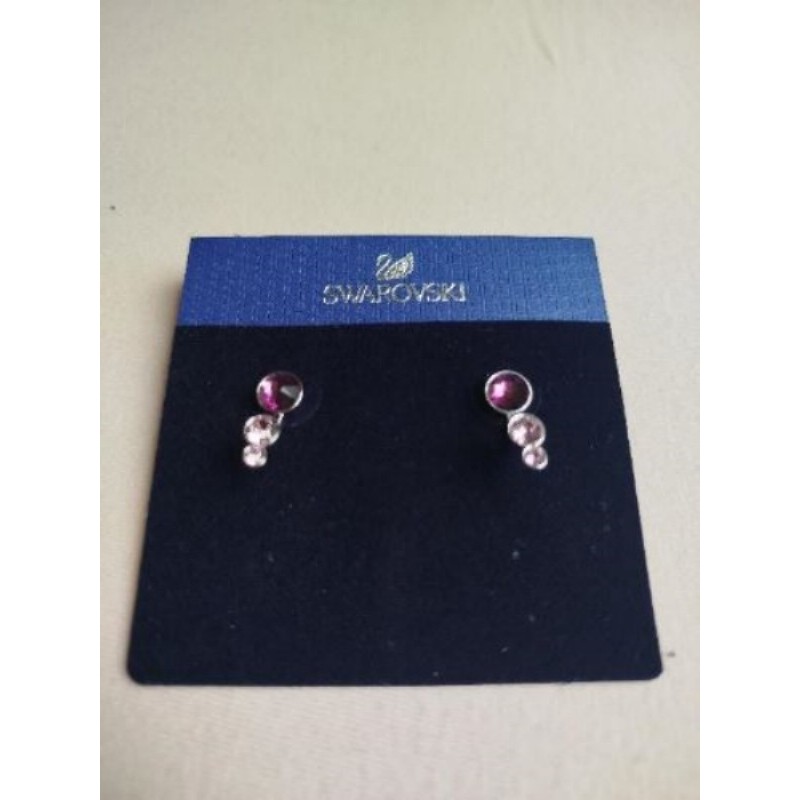 Boucles d'oreilles Swarovski violette neuves 
