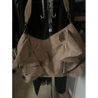 Grand sac daim beige SONIA...