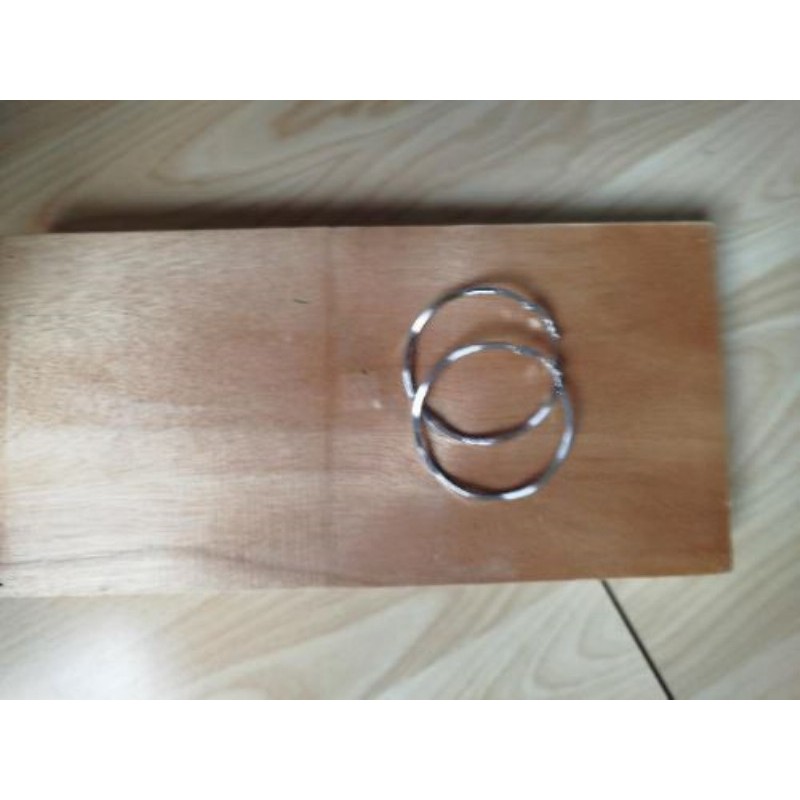 Créoles ondulées argentée