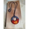 Tour de cou pendentif orange
