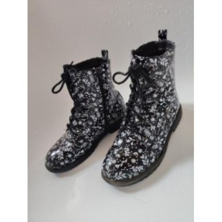 Bottines noires fleuries -T.35