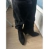 Bottines noires, en daim, taille 37