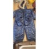 Combinaison avec gants et chaussons bleu / 24 mois