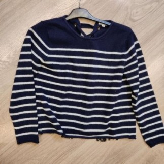 pull rayé dentelle kilibbi T M