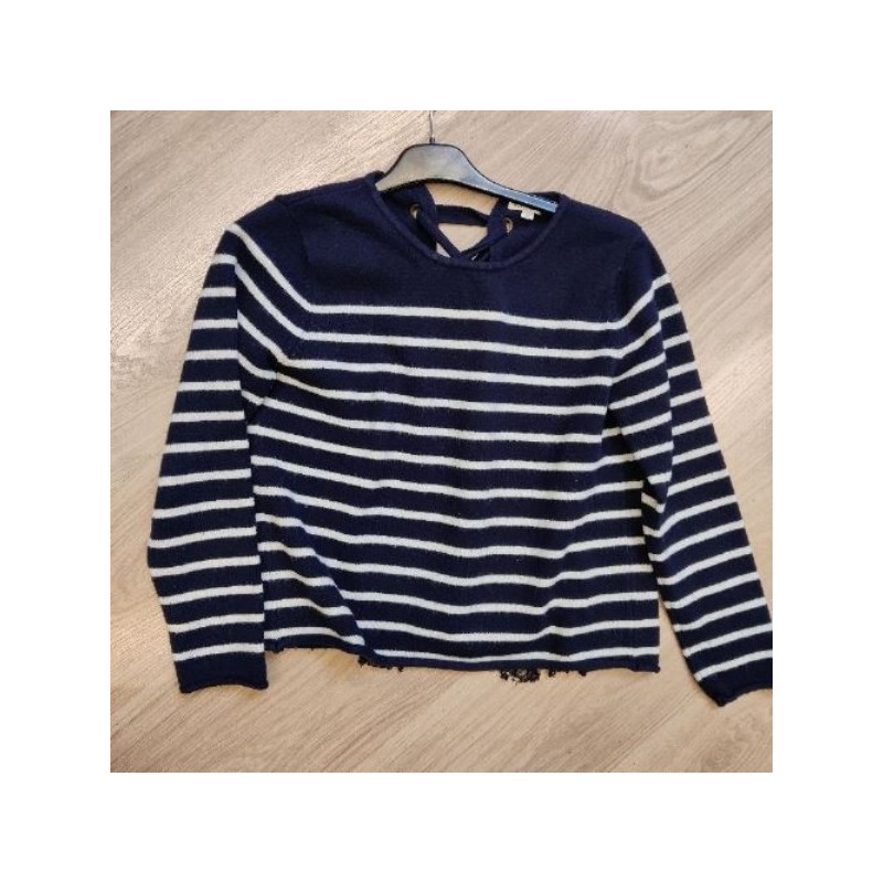pull rayé dentelle kilibbi T M
