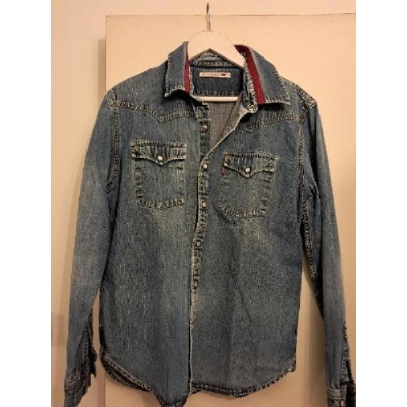 Chemise jean Levis strass bleu délavé T.M/L