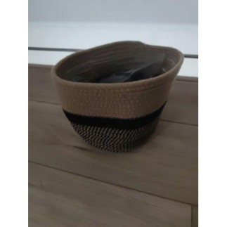 Cache pot noir et beige 