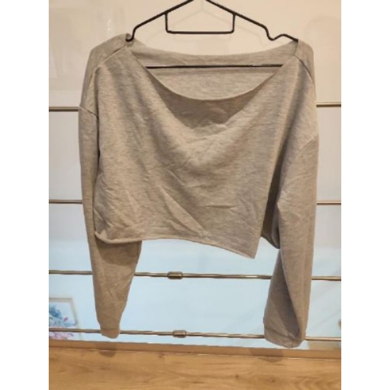 Haut gris ample croc top TU