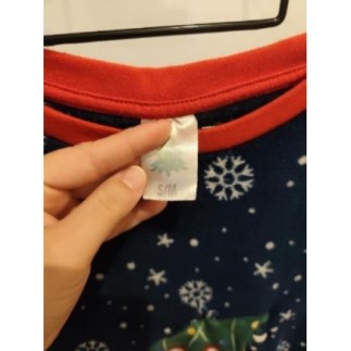 Ensemble pyjama Noel bleu taille S/M