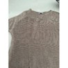 Pull beige coton manche courte taille 46 