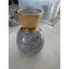Vase porcelaine bleue et doré 