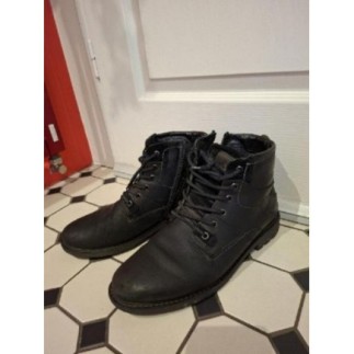 Bottes cuir noir homme T42