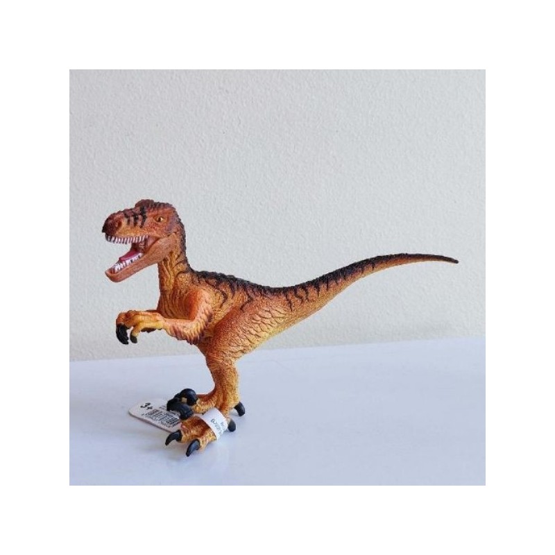 Figurine dinosaure Schleich Velociraptor orange NEUVE