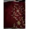 Plaid rouge motif or laine 