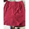 Jupe rouge droite doublée T42 fabriquée en France 