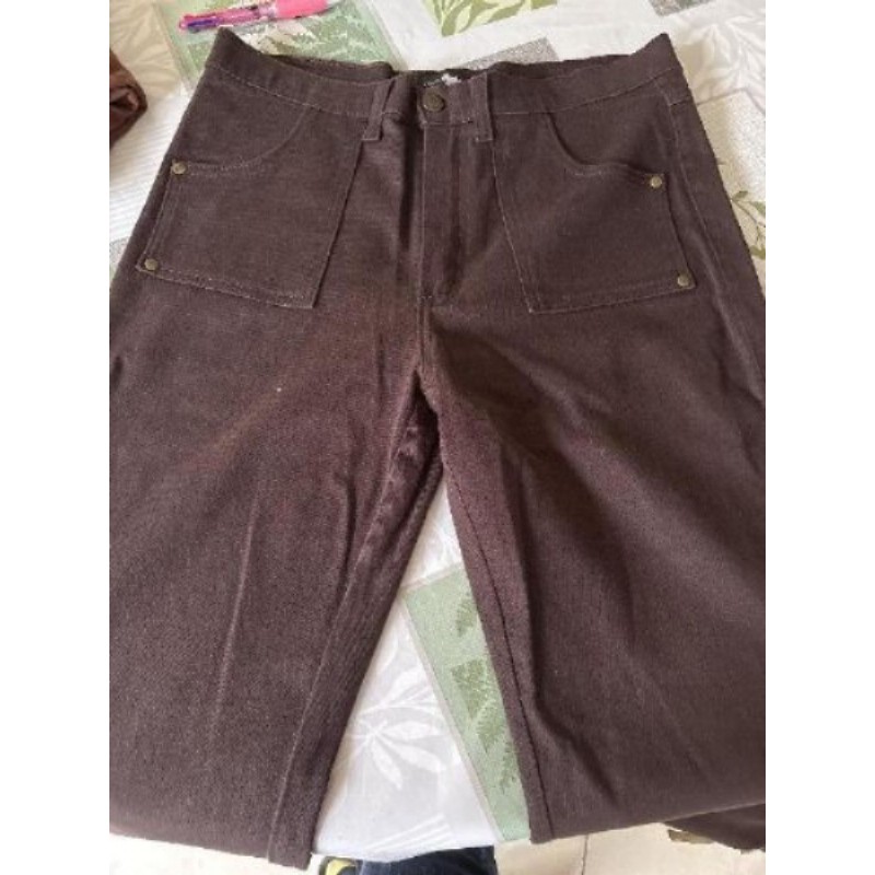 Pantalon marron côte anglaise T40