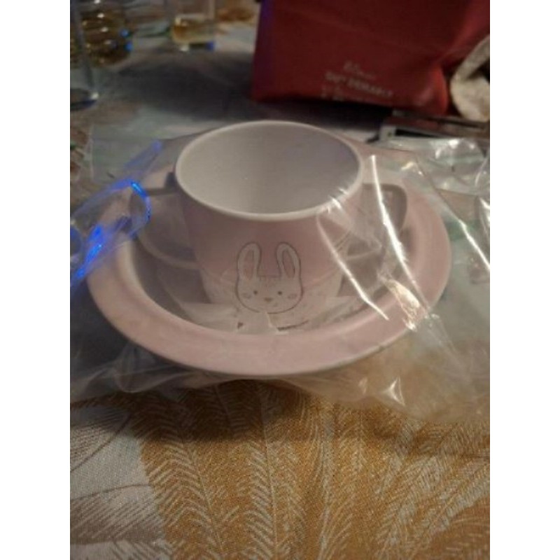 TASSE , ASSIETTE BEBE ROSE