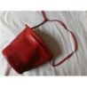Sac Cuir rouge fermeture métal 