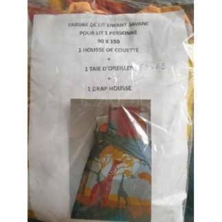 Parure lit 1 personne Savane