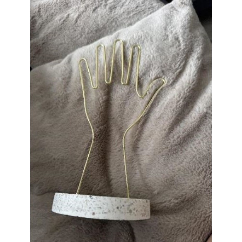 Porte support bagues bijoux doré 