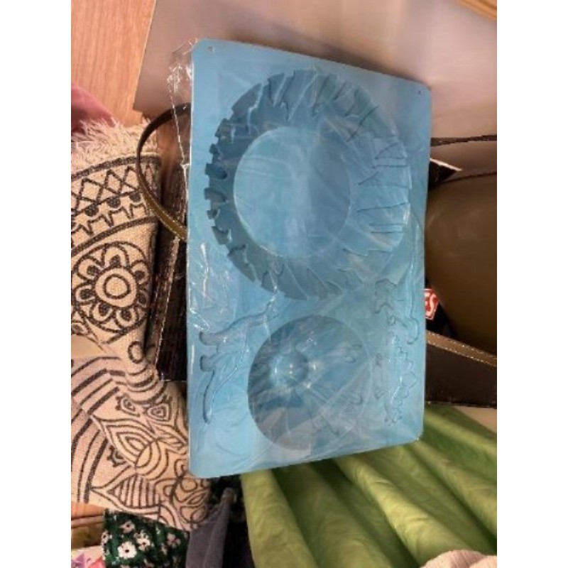 Moule silicone bleu dinosaures