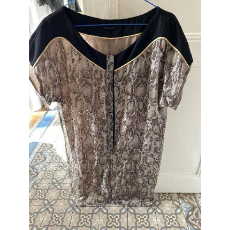 Robe soie serpent IKKS 36 