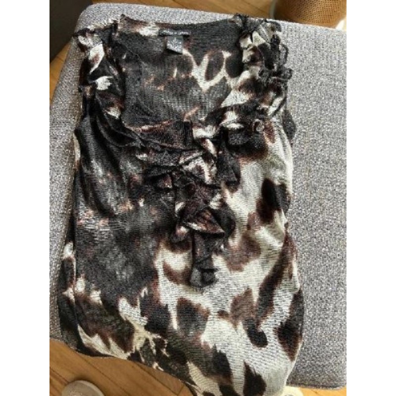 Chemise sans manche Audrey&Grace T36 noire/marron/beige