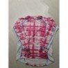 Sous pull de ski WEDZE blanc et rayures rose taille 8 ans