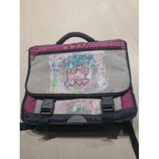 Cartable Chipie gris et violet