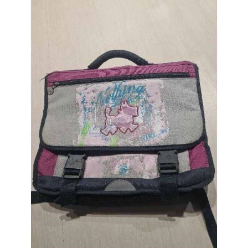 Cartable Chipie gris et violet