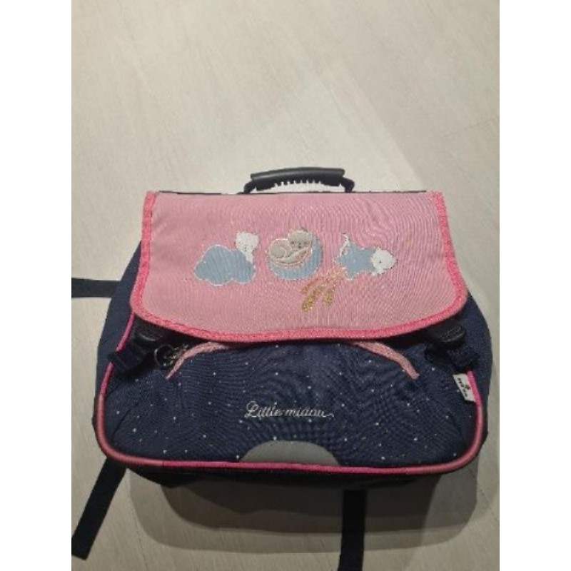 Cartable OBERTHUR bleu et rose de bonne qualité 