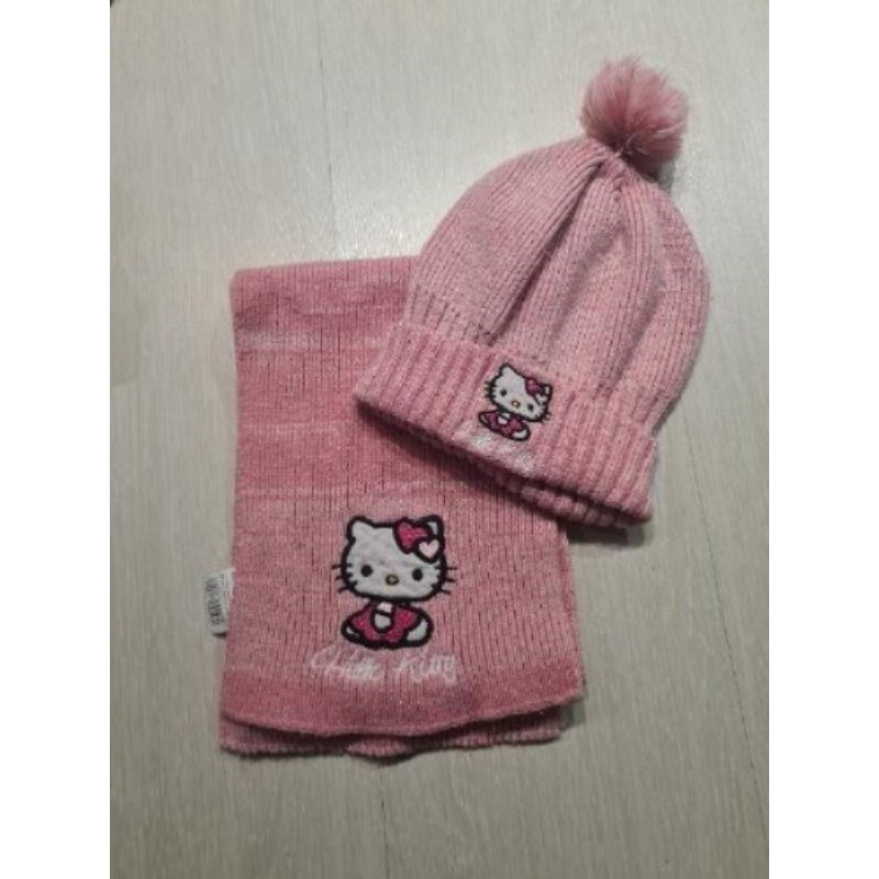 Lot écharpe et bonnet rose HELLO KITTY