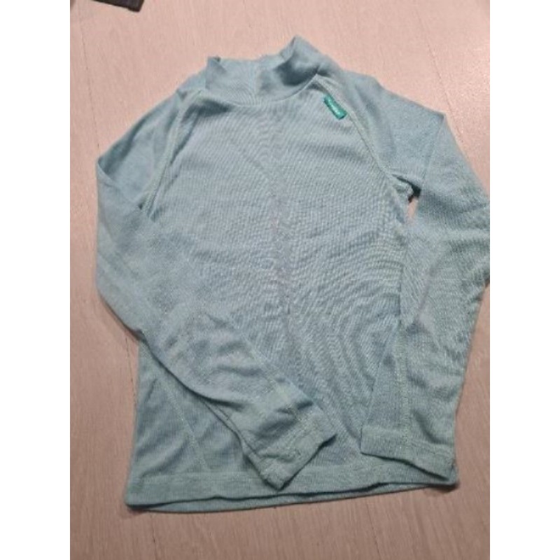 Sous pull de ski turquoise WEDZE taille 8 ans 