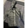 Manteau vélo 8 ans gris à capuche 