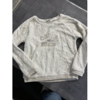 Pull moumoute beige tape à...